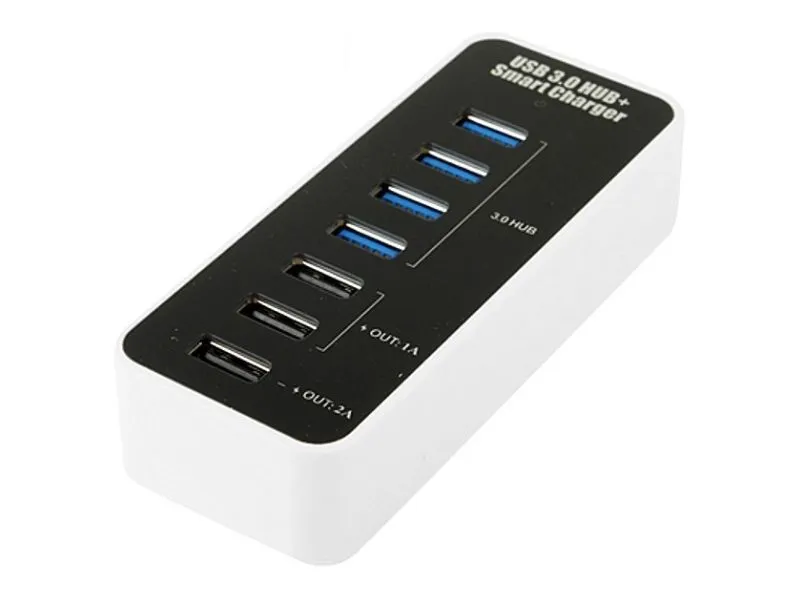 Techly IUSB3-TLYBV7, USB 2.0, USB 3.2 Gen 1 (3.1 Gen 1) Type-A, 5000 Mbit/s, Svart, Hvit, CE, FCC, RoHS, WEEE/RAEE, 12 V, 5 V