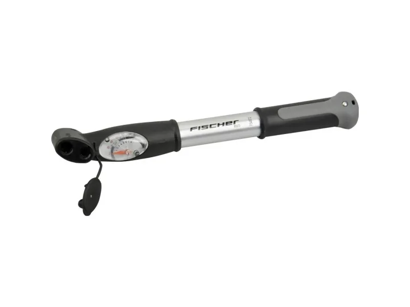 FISCHER mini sykkelpumpe i aluminium, høyde 295 mm, (H)295 x (B)80 x (D)40 mm, 1 stk (85573)