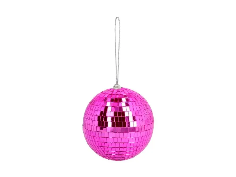 Pink diskokugle, 15 cm