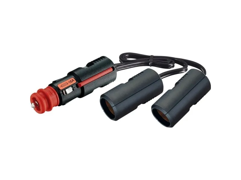 ProCar 67889200 dobbel sigarettenner-forgrener (2 tilkoblinger) maks. 16 A
