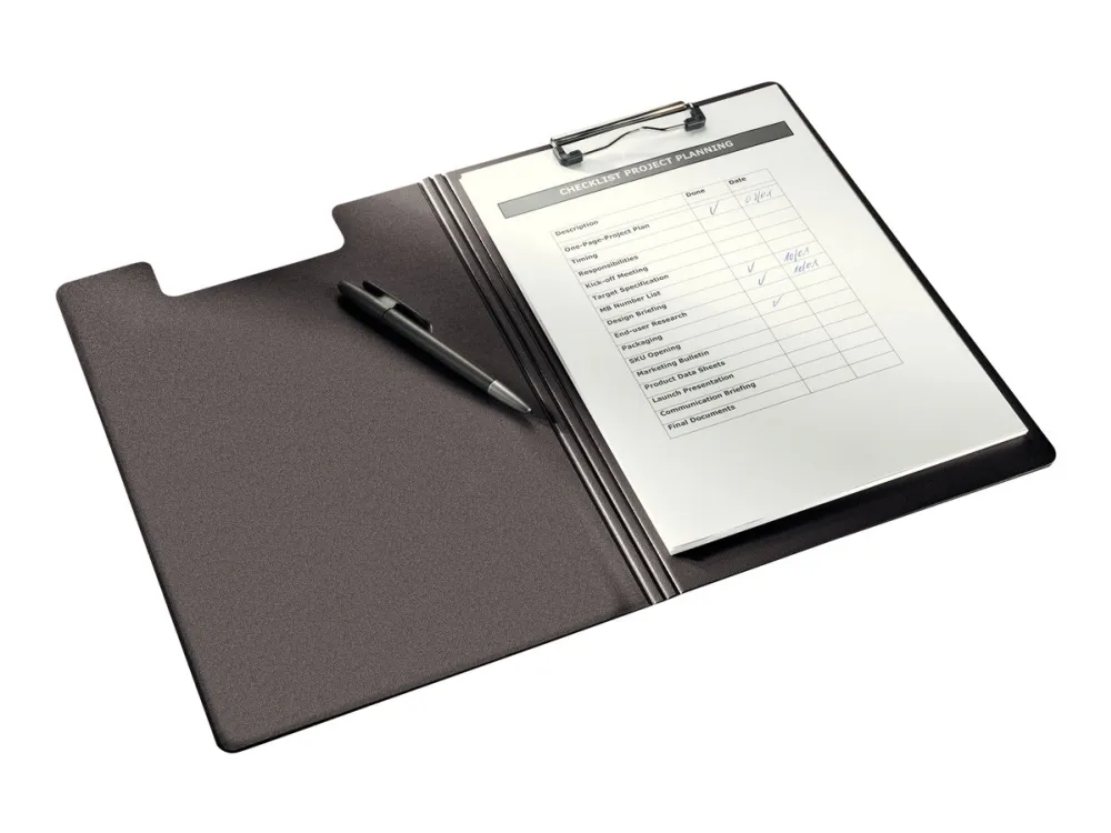 Leitz Solid - Notatbrettmappe - for A4 (210 x 297 mm) - kapasitet: 75 ark - hvit
