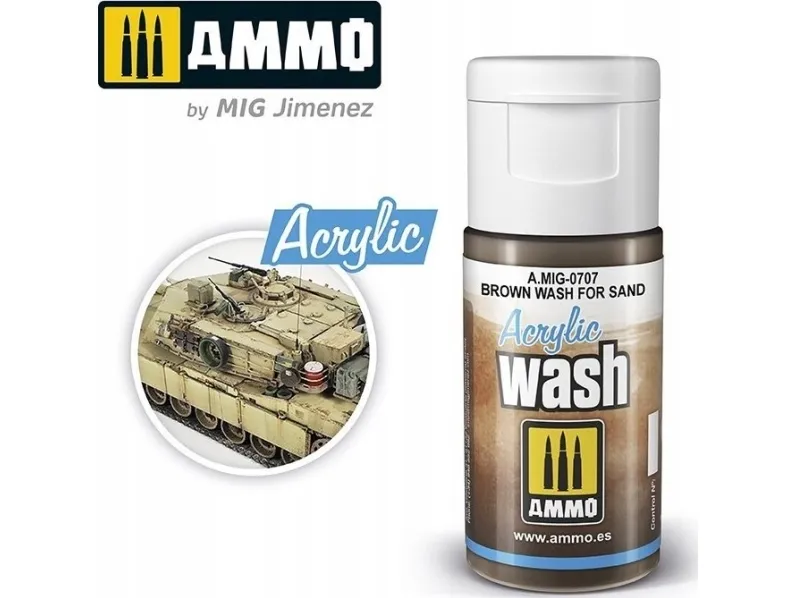 Vallejo Ammo Acrylic Wash - Brown Wash for Sand