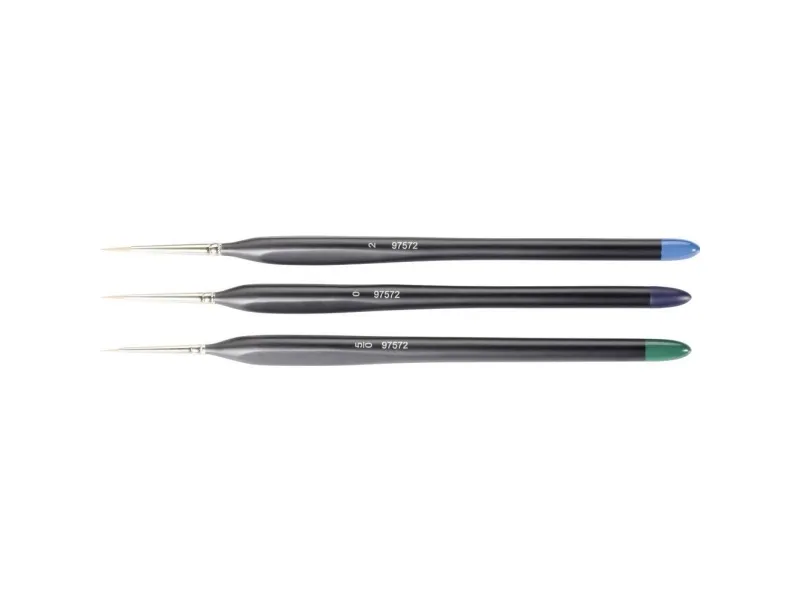 ZAHN pensel for modellbygging, syntetisk, 3 deler