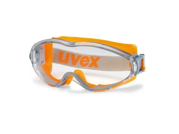 Vernebriller Uvex Ultrasonic, klare panoramalinser, Supravision excellence-belegg, gummistrikk, oransje (1 stk.)