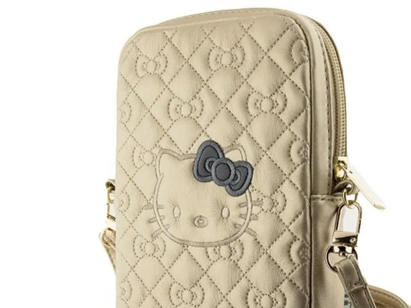 Hello Kitty håndveske HKPBPEKHBPD gold/gold quiltet sløyferem