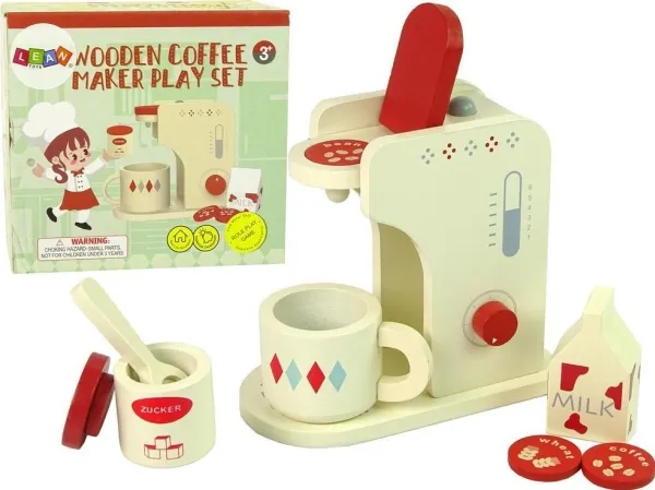 LeanToys tre kaffemaskin – kjøkkenutstyr for barn (10185)