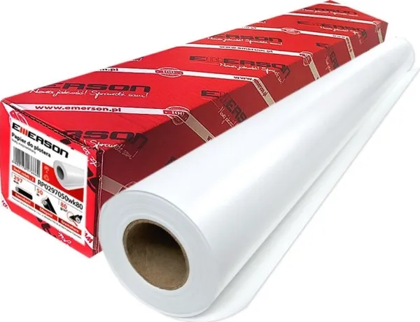 Emerson plotterpapir 914 mm x 100 m 80 g, rull 50 mm