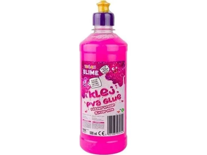 Tuban PVA-lim – glitrende rosa - 500 ml