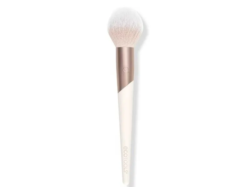 EcoTools Luxe Plush Foundation & Bronzer Blush Brush for Powder Makeup - Environmentally Friendly, Pink, Luxurious and Glamorous