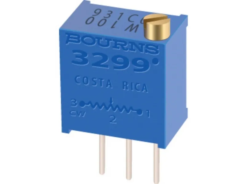 Bourns 3299Y-1-104LF cermet-trimmer 25-trinn lineær 0.5 W 100 kO 9° 9° 1 stk