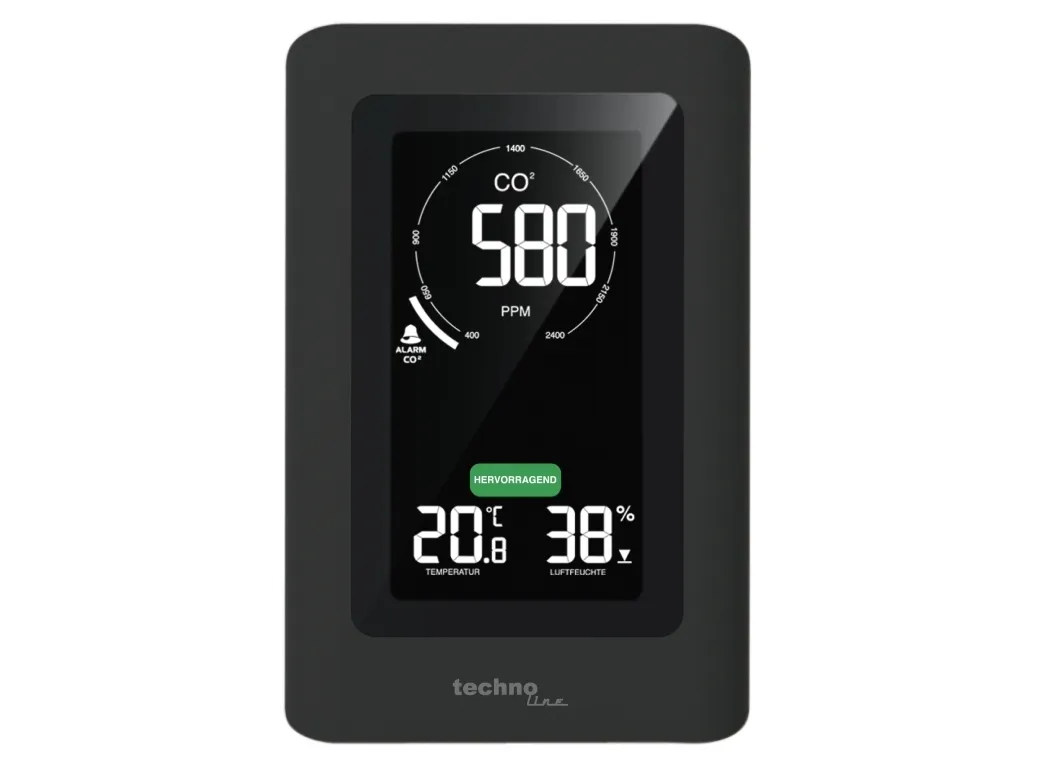 Technoline WL 1030, Svart, Luftkvalitet, Inne hygrometer, Inne Termometer, Hygrometer, Termometer, Hygrometer, Termometer, 20 - 95%, 0 - 1%