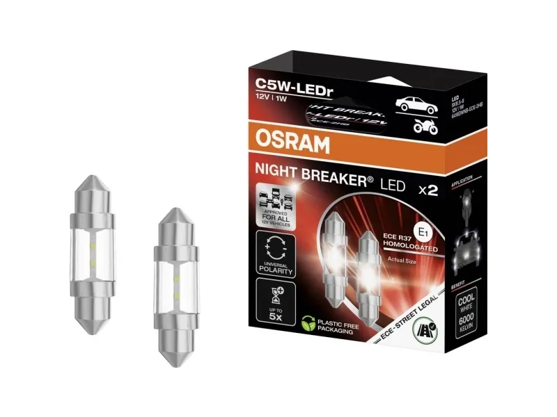 Osram Night Breaker LED C5W ECE - Sæt