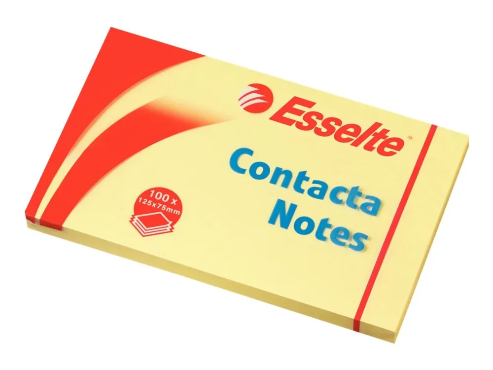Contacta Notes 75x125 mm gul - (12 stk.)