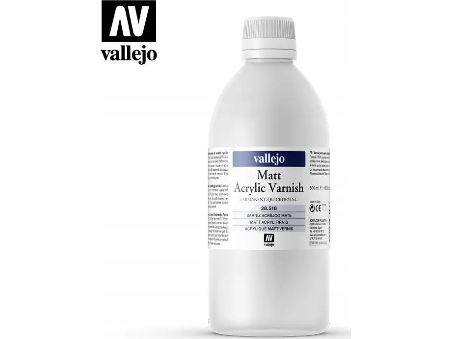 Vallejo Matt Acrylic Varnish 500 ml