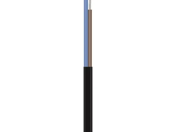 Downlightkabel, varmebestandig 3G1,5mm² SIHF/PVC sort 500V ring, kabeldiameter 7,8mm - (100 meter)