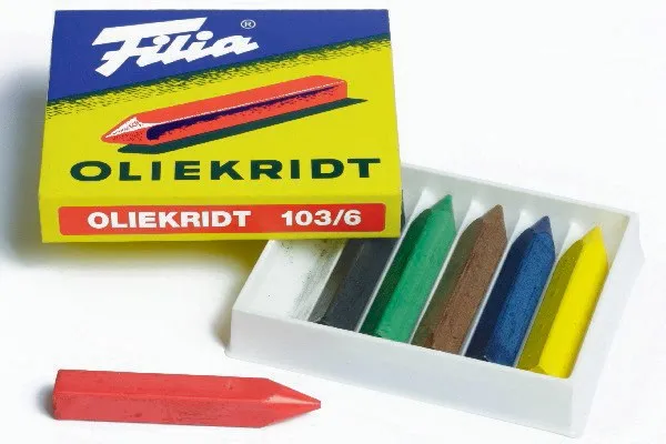 Oliekridt, Filia, med spids, pakke a 6 stk