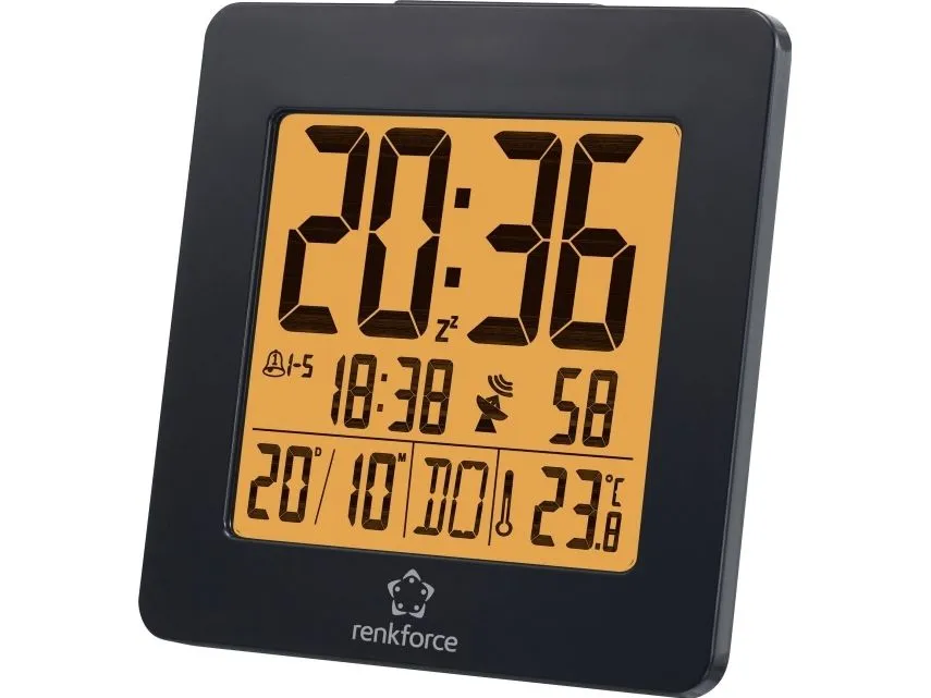 renkforce radio vekkerklokke 4161c12 svart alarm ganger 2 (1383425)