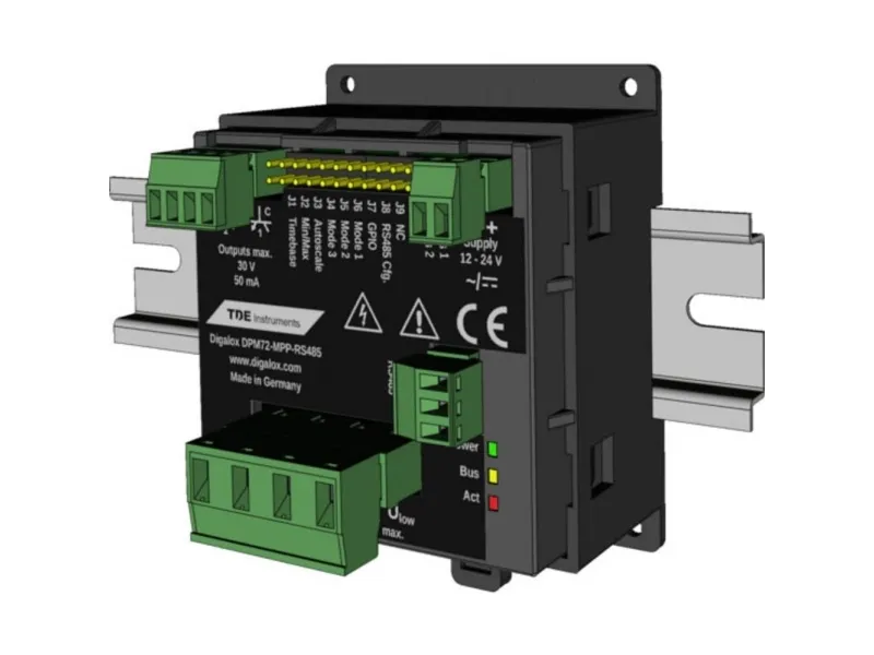 TDE Instruments Digalox DPM72-MPPA-RS485-DIN digital DIN-skinne måleapparat