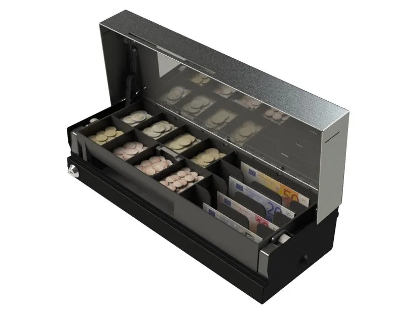 APG 460MOD03 Flip Lid - Elektronisk kontantskuff - svart
