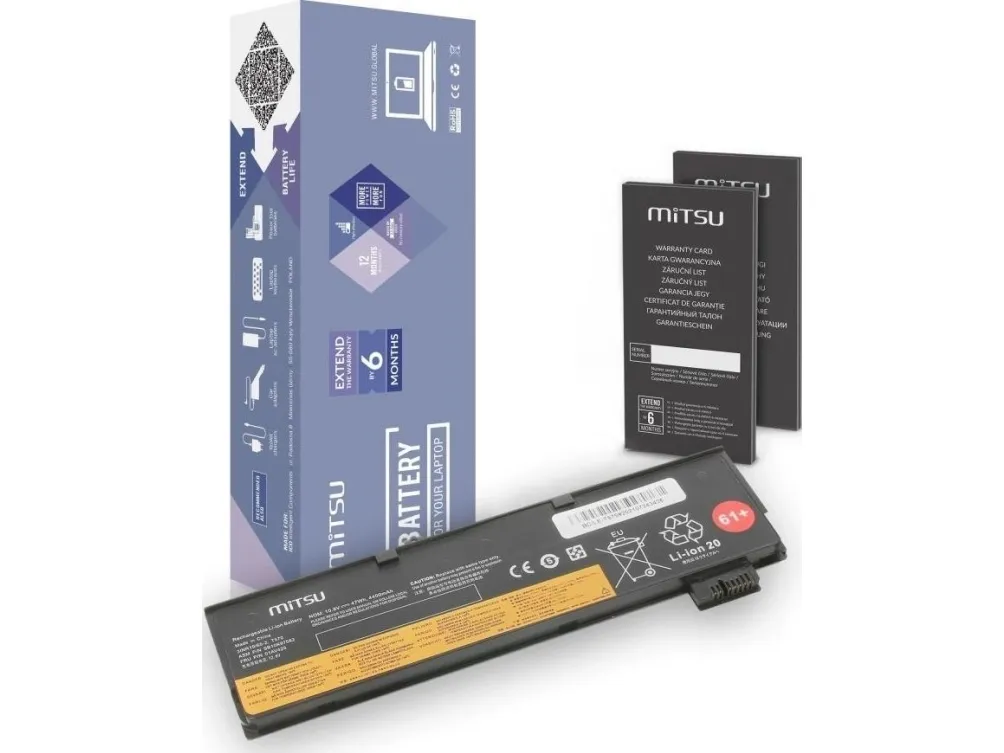 Mitsu-batteri til Lenovo Thinkpad T570 (10,8V-11,1V) (4400 mAh)