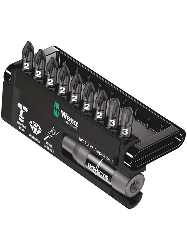 Wera Bit-Check 10 PZ Impaktor 1. 10 pieces