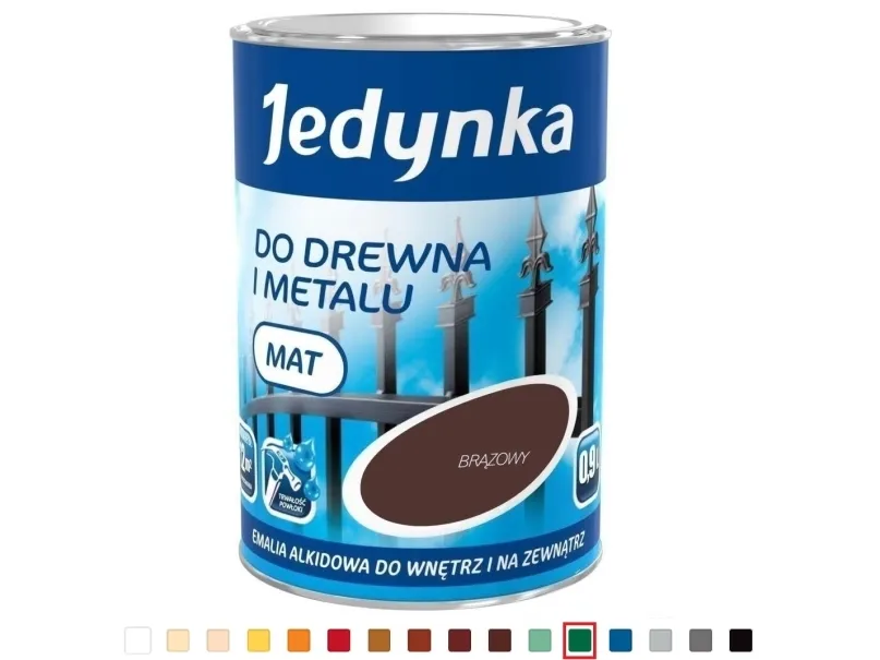 Enkelt/one emalje alkyd mørk grønn 0,9 L