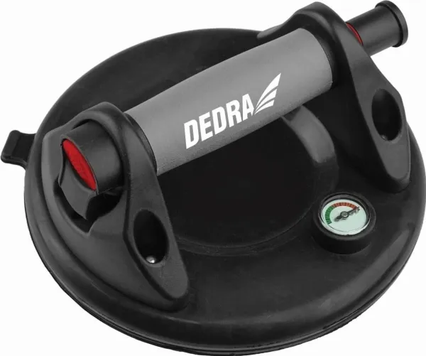Dedra sugekopp med pumpe og manometer, 200 mm, maks 120 kg