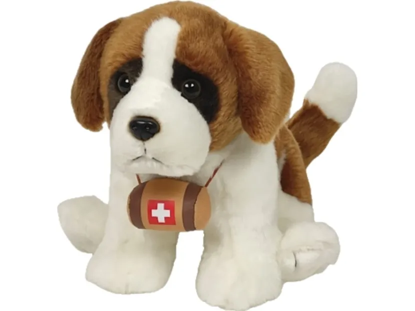Plysdyr St. Bernard med flaske 25 cm 31020