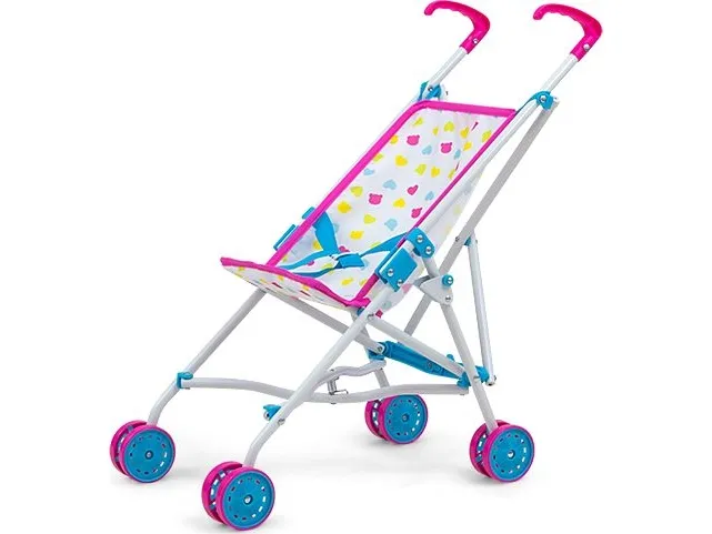 Milly Mally Julia leiesko med strikk, rosa/blå