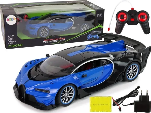 LeanToys stor sportbil R/C 1:12 fjernstyrt batteri
