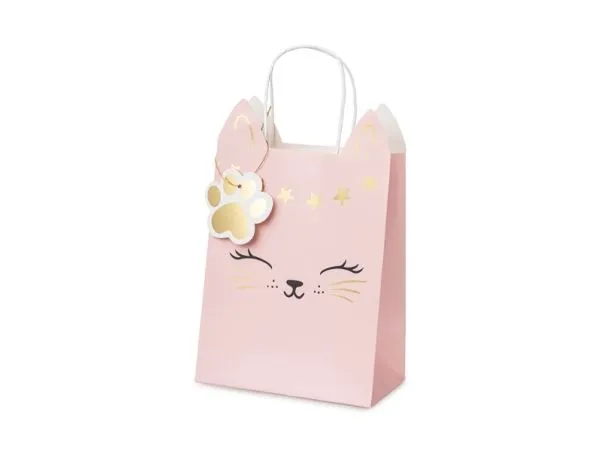 PartyDeco TNP34, Gavepapirbag, Sort, Gull, Rosa, Bilde, Julaften, Hvit, 1 stykker