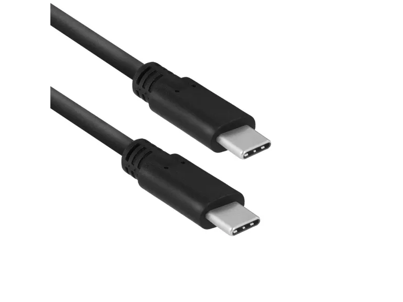 ACT USB 3.2 Gen1 tilkoblingskabel, C hann - C hann, 2 meter, glidelåspose