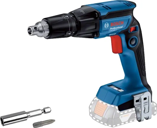 Bosch GTB185-LI, Elektrisk skrutrekker, Pistolhåndtak, 1/4, Sort, Blå, Rød, Børsteløs, Hengehull - SOLO