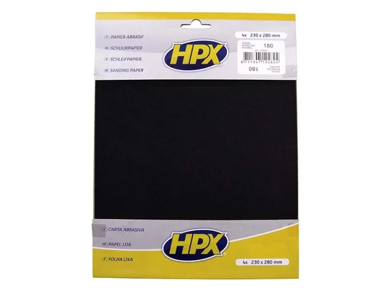 HPX sandpapir p180 - 4 stk.