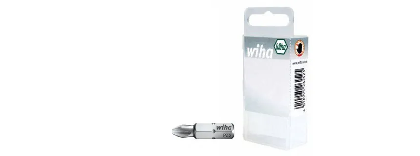 Wiha bits 25 mm, 1/4, Pozidriv PZ1, 3 stk. i boks