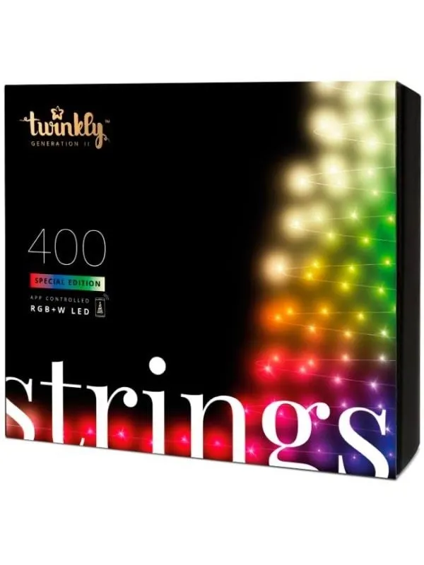 Twinkly Strings Special Edition - 400 RGB+W LED Lysslynge 32 m, 16 mill. farger + varm hvit - Gen II