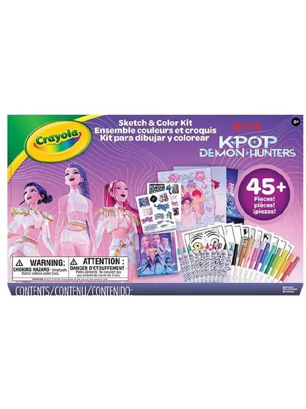KPop Demon Hunters KPDH CRAYOLA Sketch & Color Kit