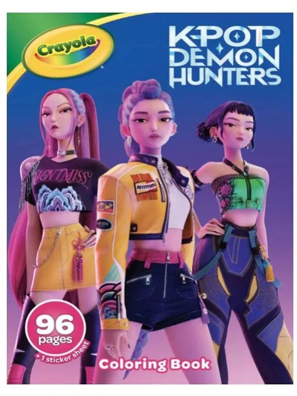 KPop Demon Hunters KPDH CRAYOLA Coloring Book 96 Pages