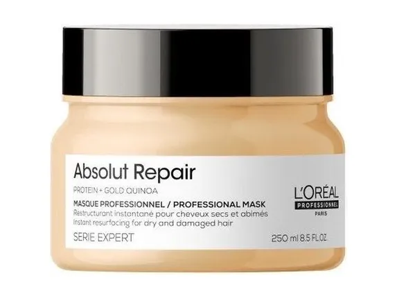 Hårmaske L`Oreal Professionnel Serie Expert Absolute Repair Golden, Tørt/skadet hår, 250ml