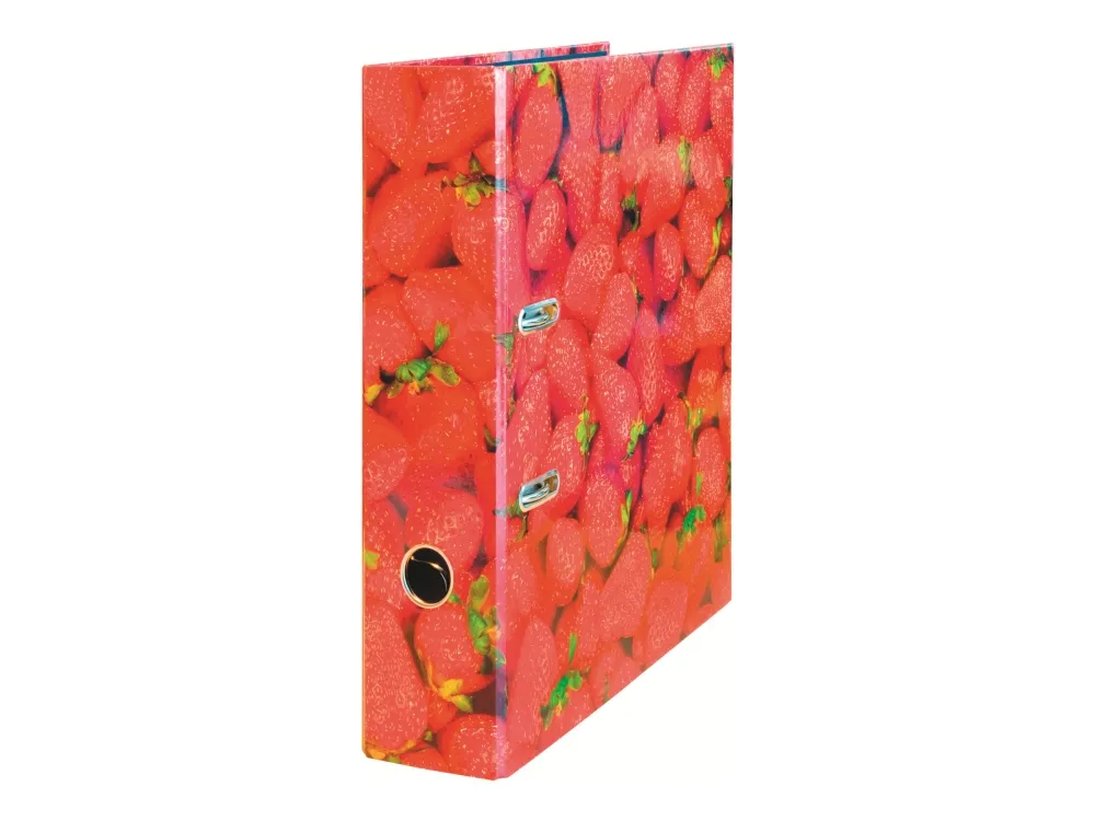 Herlitz maX.file - Hevarmbuefil - bokryggbredde: 80 mm - for A4 (210 x 297 mm) - kirsebærdesign