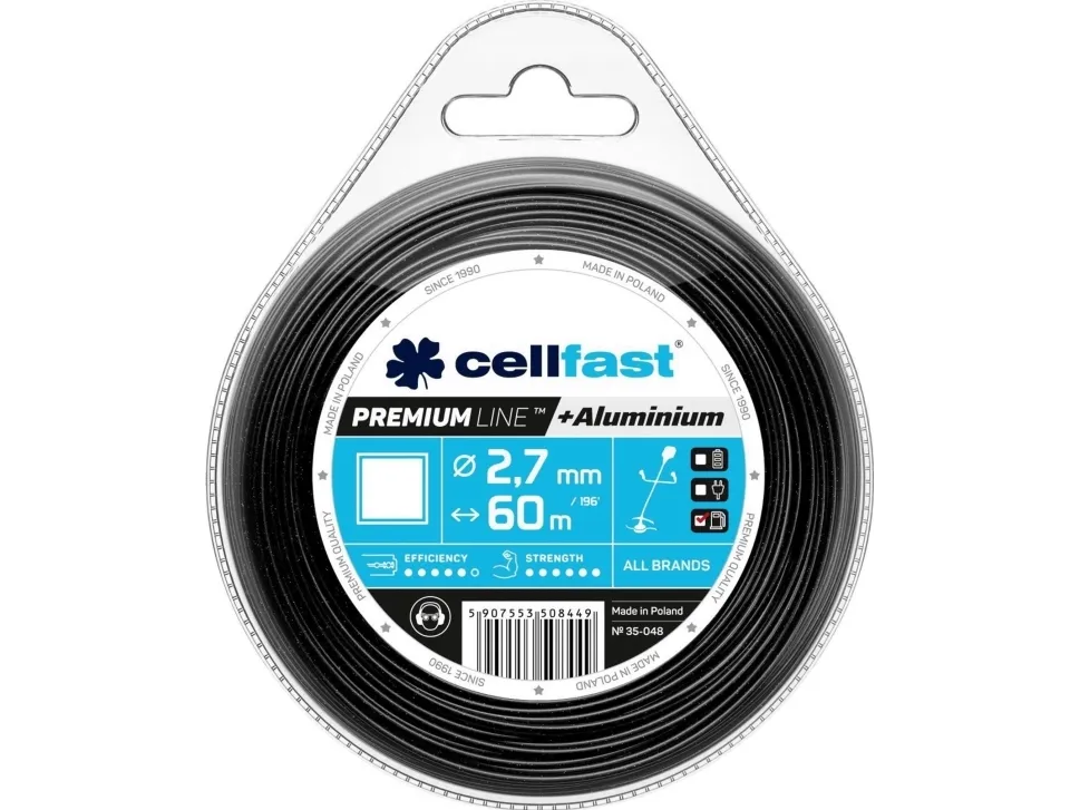 Cellfast żyłka tnąca premium 2,7 mm 60 m kvadrat (35-048)