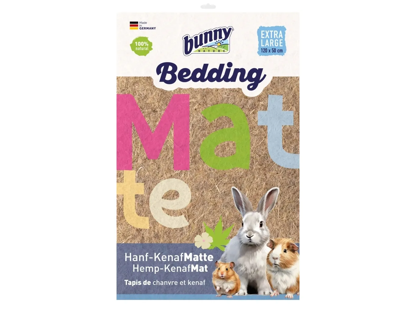 Bunny Nature bedding måtte Extra Large - hamp og kenaf