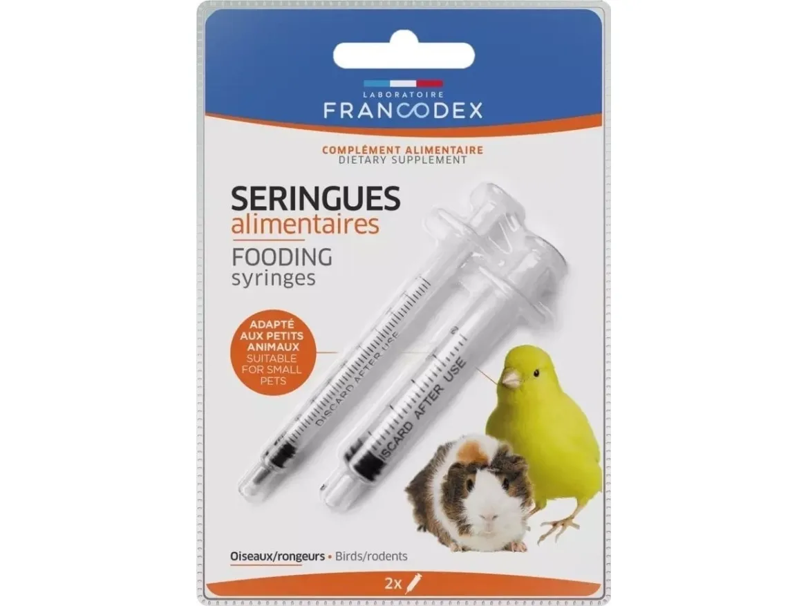Francodex fôringssprøyter for fugler og pattedyr (1x1, 1x2, 5 ml)