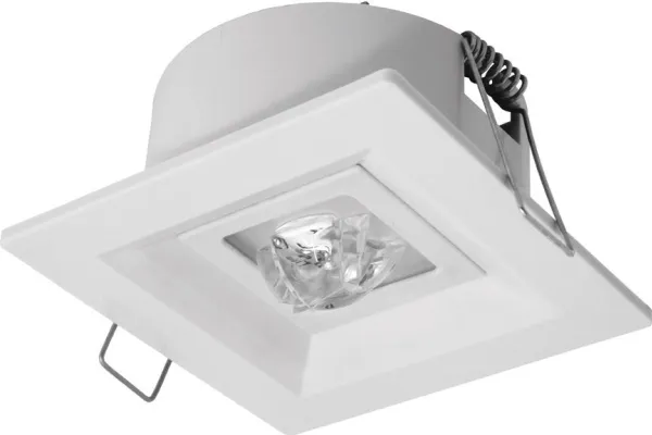 AWEX nødlys LOVATO P ECO LED 3W 310 lm (opt. kanalskinne) 1 t enkelbatteri hvit LVPC/3W/ESE/AT/WH