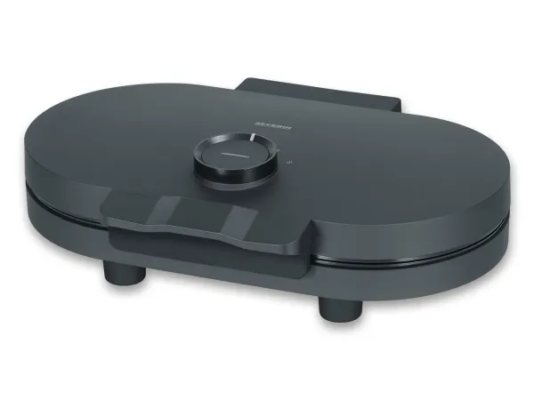 Severin WA 2118, 2 vafler, Hjerte (form), Svart, Plast, Rustfritt stål, 0,65 m, Oppvarming, Klar