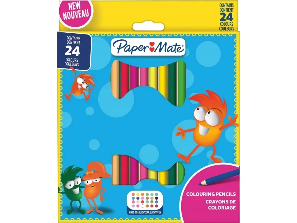 Paper Mate kids fargekritt 24 stk. blister