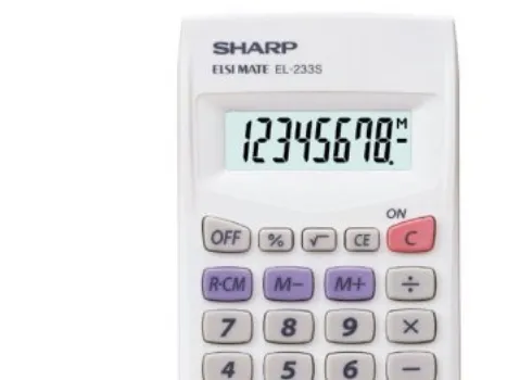 Sharp EL-233S, 8 sifre