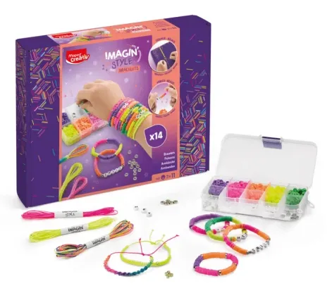 Maped Creativ 907404, Smykkesett til å lage armbånd for barn, 7 år, Flerfarget, 16 stykker
