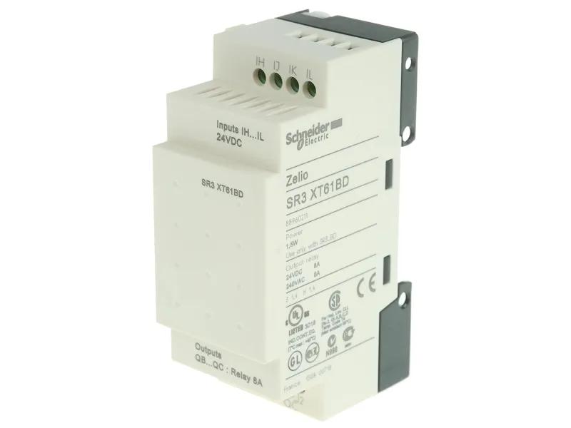 Schneider utvidelsesmodul 4 digitale innganger 2 reléutganger 24V DC Zelio (SR3XT61BD)