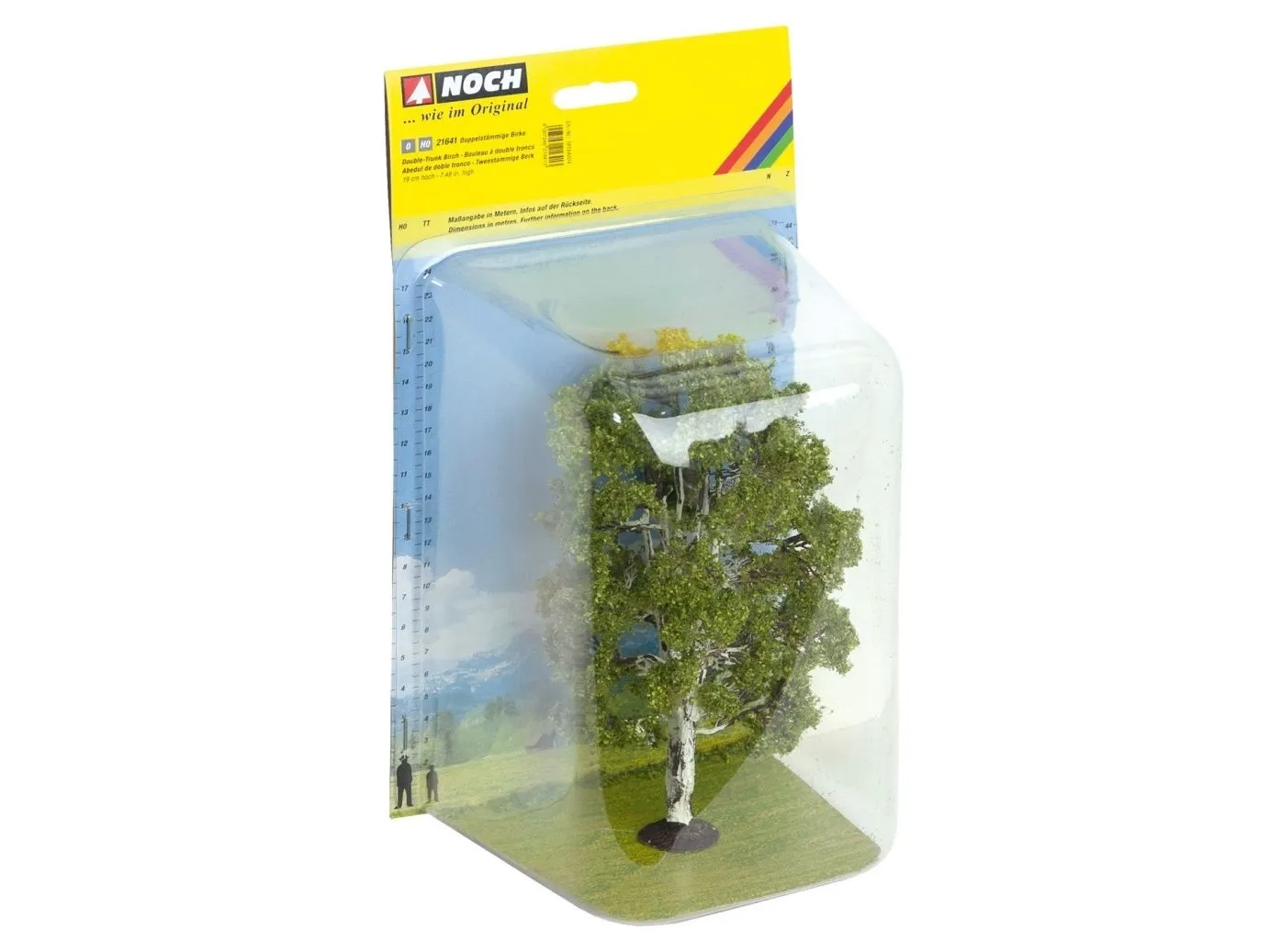 NOCH Double Trunk Birch, O (1:43)/HO (1:87), Grønn